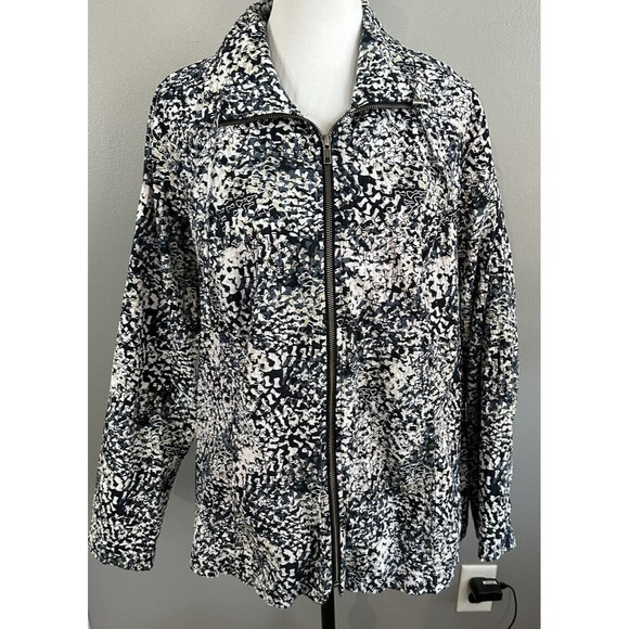 CJ Banks Lightweight Jacket Women’s 2X Long Sleeve Multicolor Full Zip Coat EUC - Picture 1 of 8